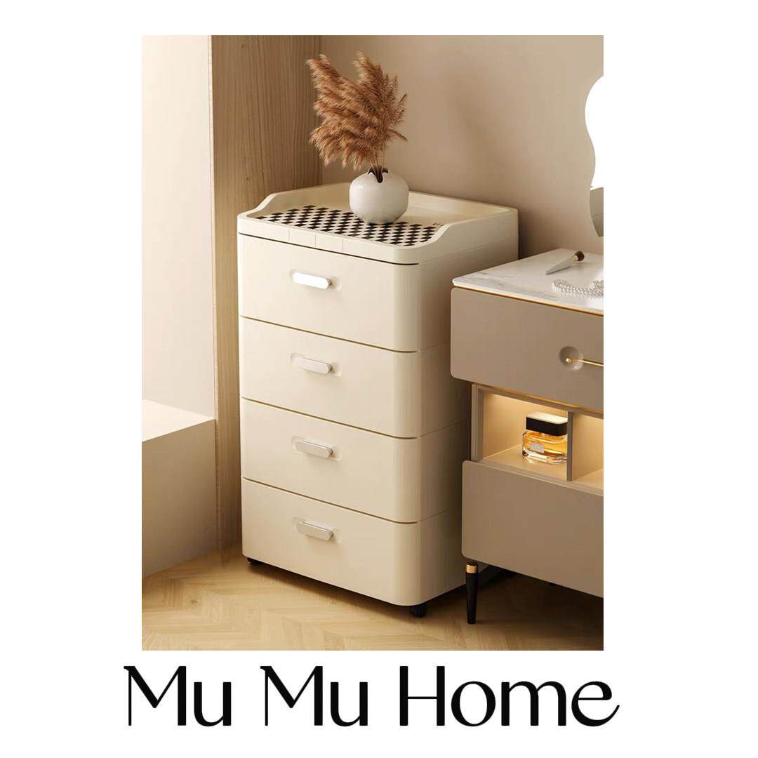 Mu Mu 沐家免安装收纳柜家用卧室整装床头柜带抽屉宝宝衣服衣物置