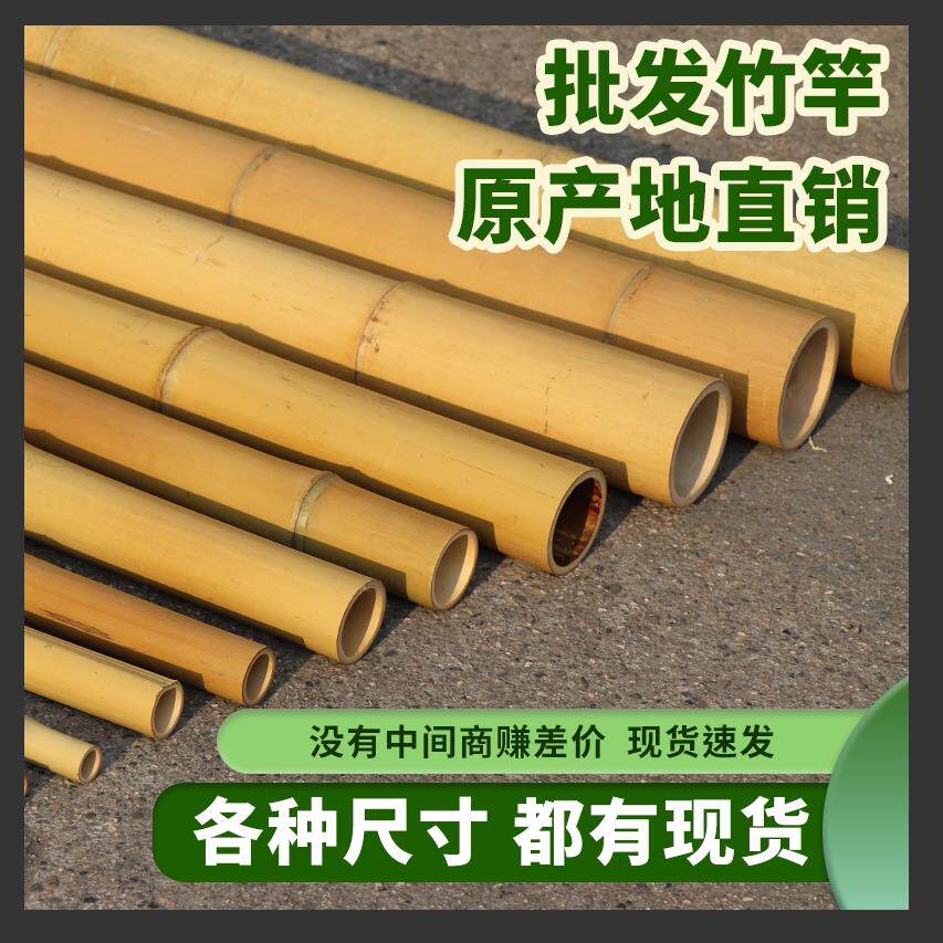 竹竿搭架竹子杆装饰竹杆防腐竹子悬吊式天花板隔断毛竹杆粗细棋杆