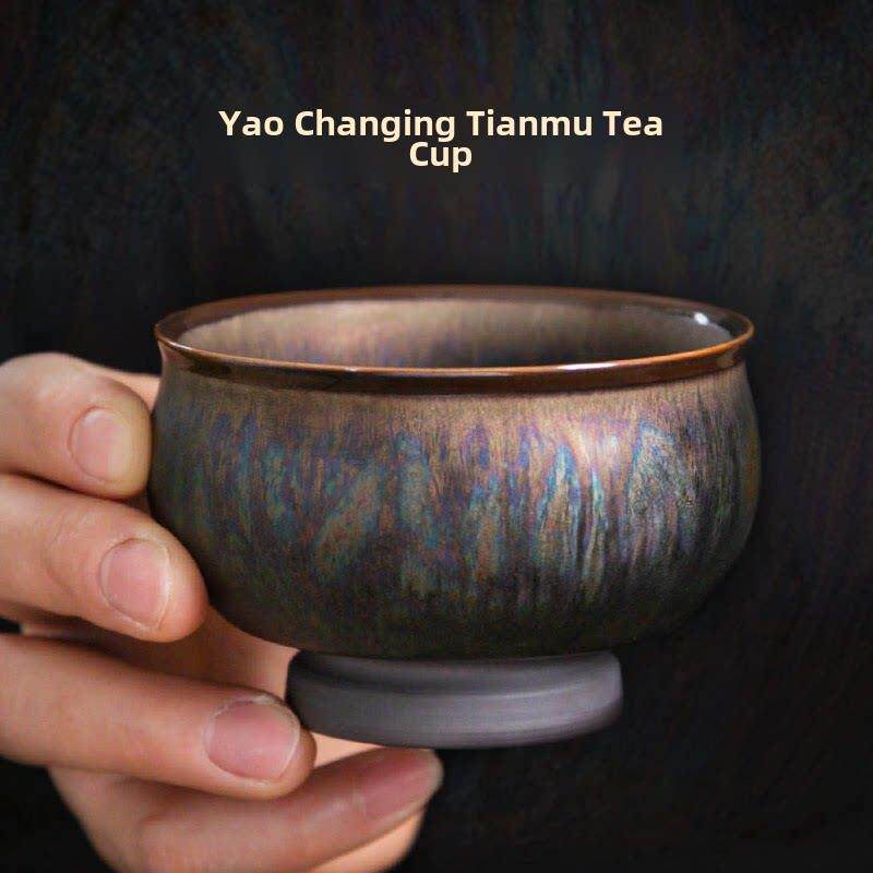 姚川天目茶杯个人茶杯高端大师杯单杯建男大茶碗