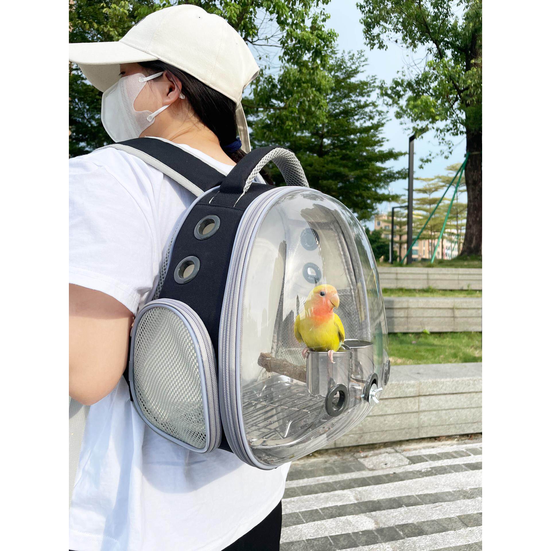 鹦鹉出笼背包小夫人仓鼠宠物袋暖牡丹虎皮黑凤凰外卖便携袋鸟笼