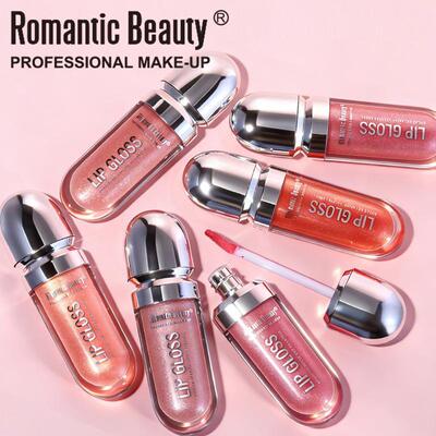 跨境唇釉 Pearlescent Mirror Lip Gloss 水光细闪嘟嘟唇蜜易上色