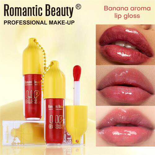 跨境彩妆 Banana Lip Tint 香蕉唇釉滋润唇膏镜面珠光易上色唇彩