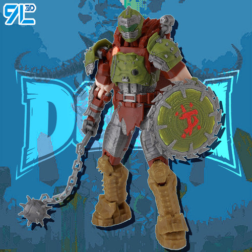 9L3D毁灭战士手办DOOM永恒恶魔猎杀者多关节可动模型男生礼物摆件