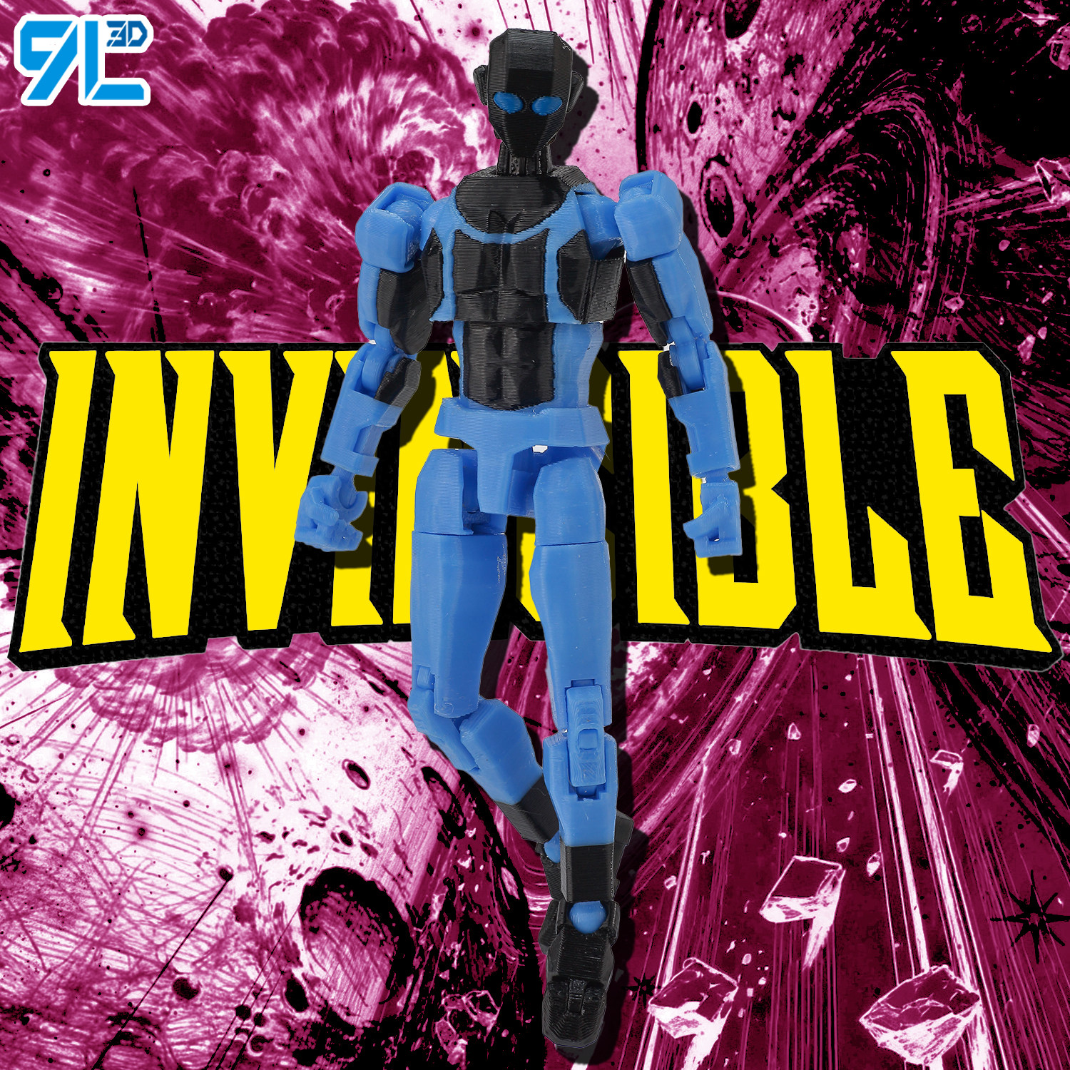 暗黑马克妈妈侠9L3D打印无 敌少侠手办多关节可动人偶玩具摆件