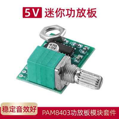 迷你5V数字小功放板模块 成品功放板模块DIY配件可USB供电PAM8403