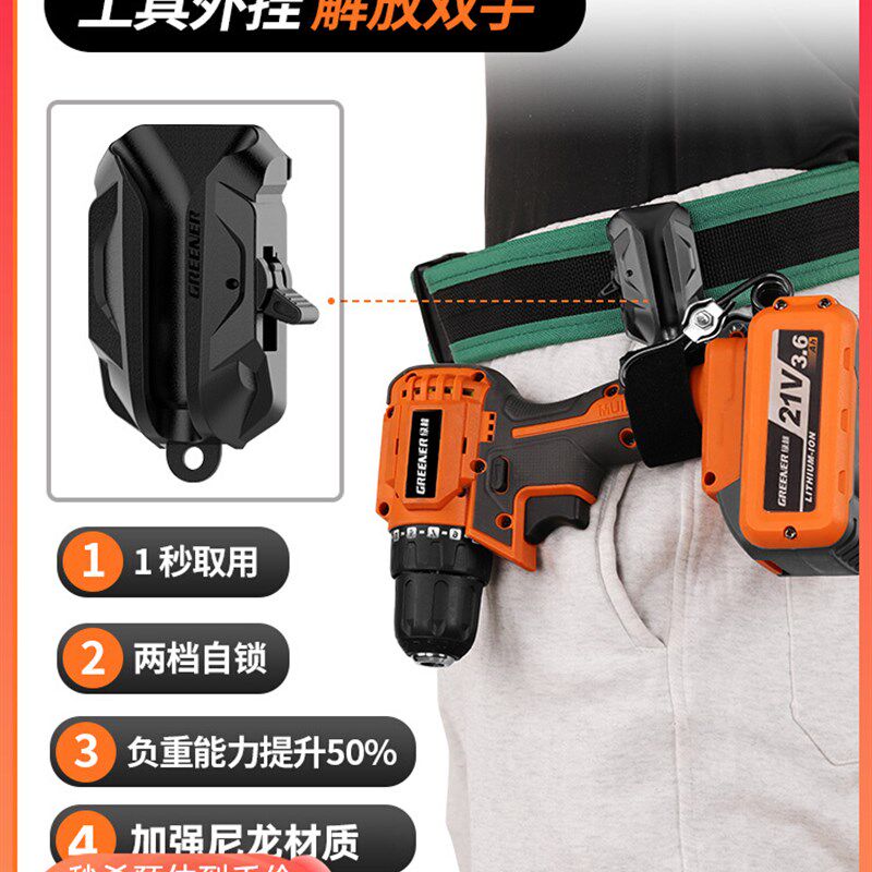 工具包快挂防坠腰包帆布加厚电木工专用绑带便携收纳小腰兜g