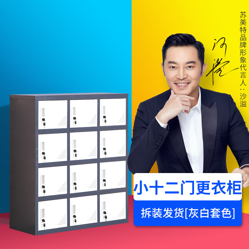 更衣柜员工储物柜带锁小12门收纳柜存包柜矮柜鞋柜阳台柜铁皮小柜