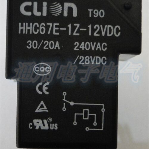 欣大继电器 T90-1Z-30A-12VDC-6 HHC67E-1Z 转换型 全新原装