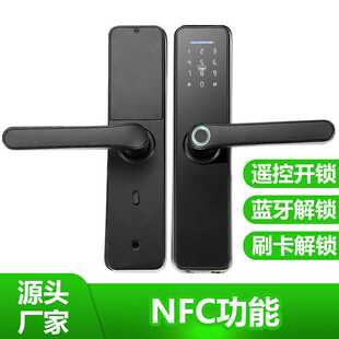 室内木门指纹锁室内智能门锁一握即开公寓锁黑金色家用卧室电子锁