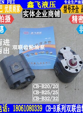 CB-B25/25低压齿轮泵CB-B32/32双联齿轮油泵DLCB润滑泵20 16