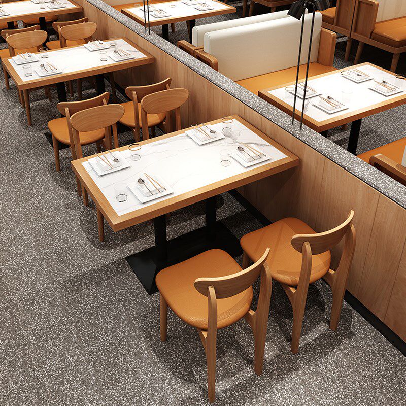 定制实木茶餐厅桌椅咖啡厅火锅烧烤小吃店饭店麻辣烫餐饮卡座家具