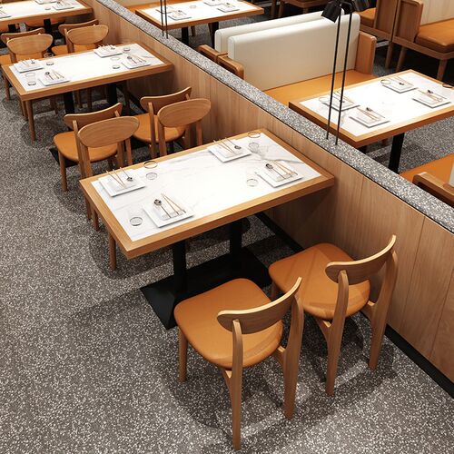 定制实木茶餐厅桌椅咖啡厅火锅烧烤小吃店饭店麻辣烫餐饮卡座家具