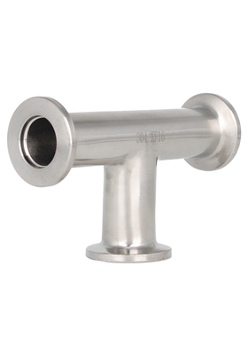 304不锈钢真空快装三通接头卡箍法兰卡盘3通管件kf16kf25kf40kf50