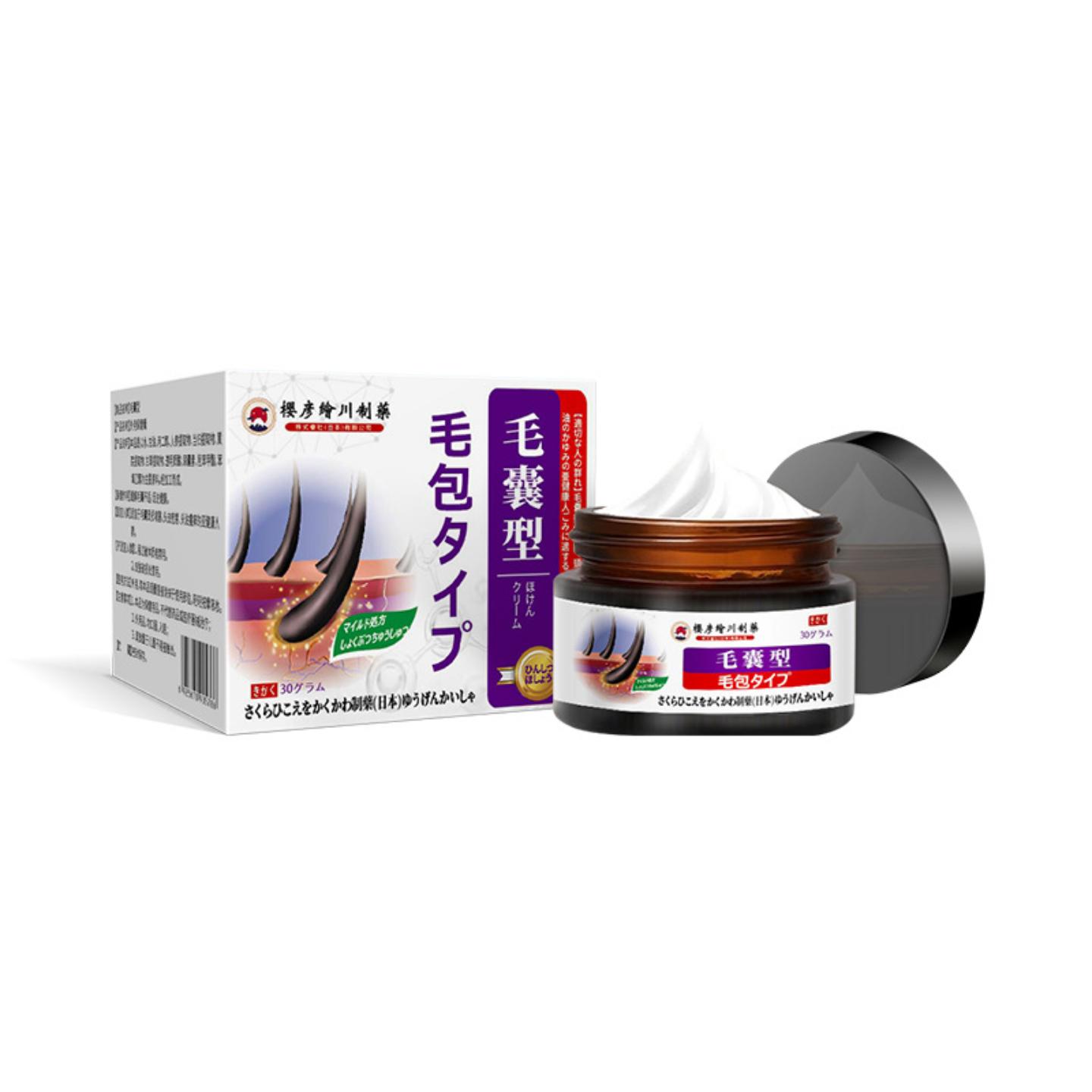 毛囊膏专用头皮疙瘩毛囊受损堵塞不适皮肤痒外用清洁霜净化涂抹膏