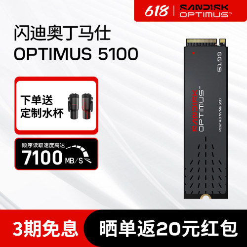 闪迪(SanDisk)Optimus 5100固态硬盘1tbm2接口2t4t笔记本电脑SSD