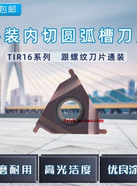 平装圆弧内卡簧槽刀片TIR/16EL数控内切圆弧槽刀粒三角浅槽刀片