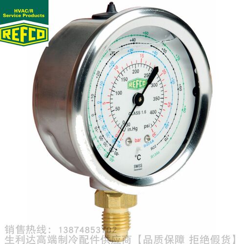REFCO/威科压力表MR-202/302-DS-R12/R22/R134a
