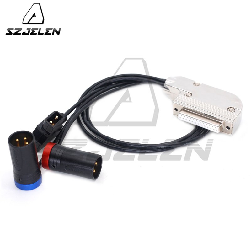 Lectrosonics Wisycom Sennheiser DB25音频转卡农3针 DTAP供电线