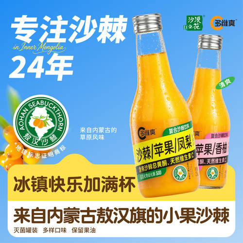 多维爽沙棘汁天然VC复合果汁饮料