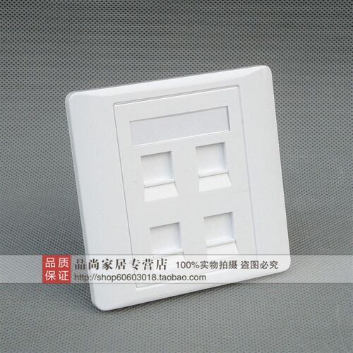 双网络电话面板 四口电脑/电话面板 可配免打型卡线型RJ45模块