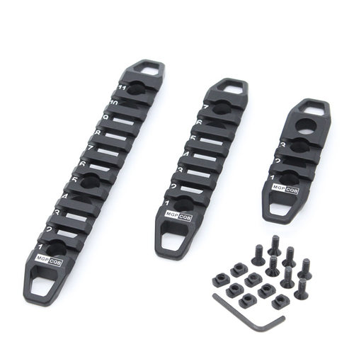 M-lok keymod双用导轨条金属护木片3/7/11槽20mm轨条螺丝支架