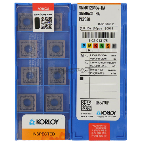 正品韩国克洛伊数控刀片 SNMG120404-HA PC9030 120408 刨机刨槽
