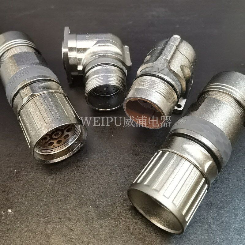正品WEIPU威浦M23编码信号插头动力连接器12芯17-6-8孔航空接插件