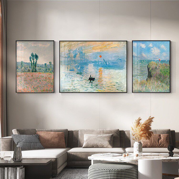 日出印象派莫奈装饰画世界名画油现代装饰画