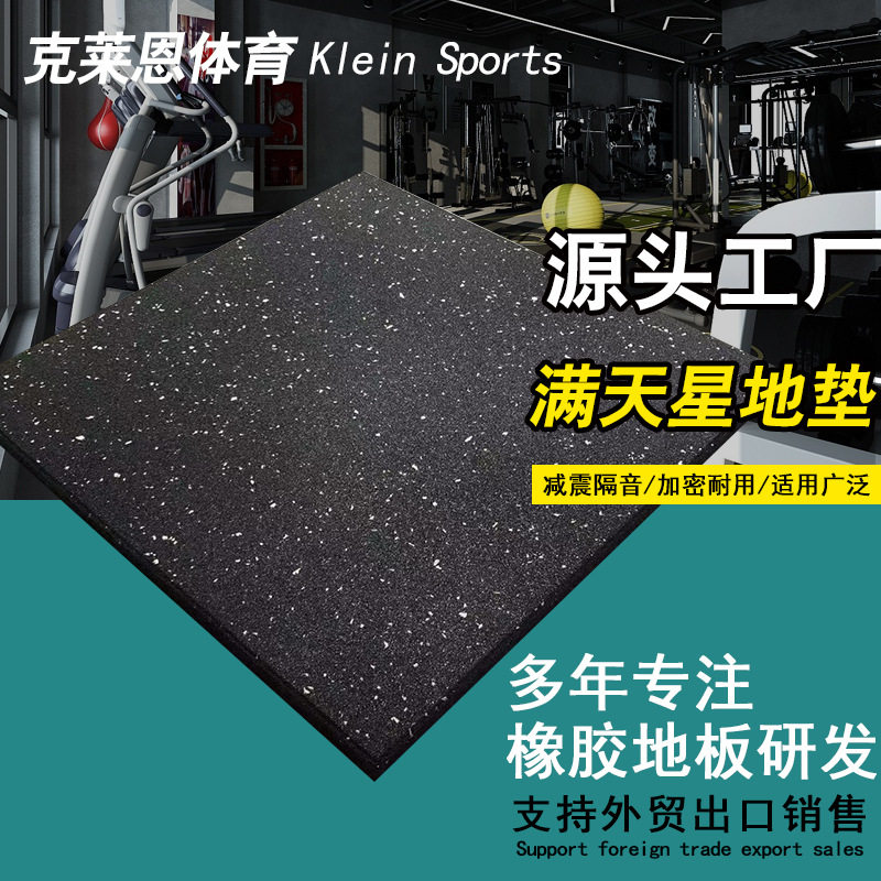 功能性塑胶地垫健身房地垫哑铃杠铃家用抗震降噪运动地板健 身地