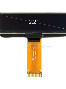 黄色2.2寸OLED显示屏/显示模块/1282/128x2点阵/并串口