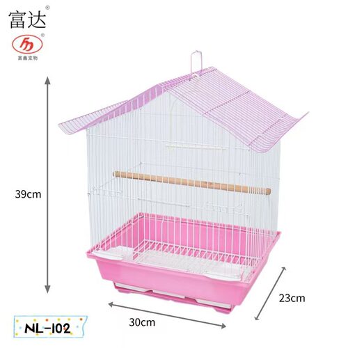 新112 102鸟笼批发鹦鹉笼通用小型鸟笼便携式宠物笼 金属鸟笼批发