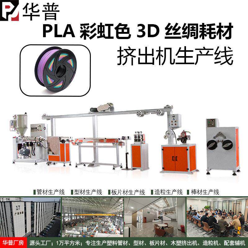 3D打印丝绸渐变彩虹色耗材PLA双色耗材三色马卡龙糖果色生产线