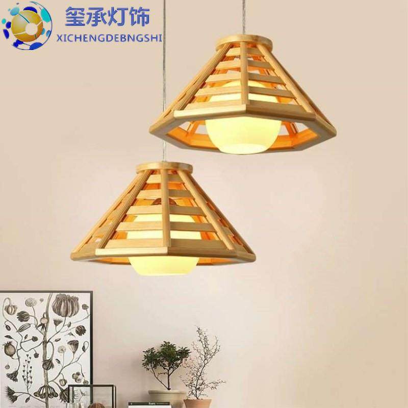 简约田园餐厅木艺吊灯创意木质榻榻米咖啡厅室灯吧台露台木艺灯具,家装灯饰光源,智能吊灯,淘宝优惠券,粉丝福利购,淘宝优惠卷