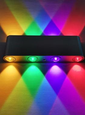 壁灯床头灯卧室过道客厅墙壁灯现代简约led创意个性上下发光壁灯