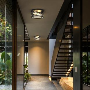 文康庭院灯防水室外简约阳台花园别墅露台走廊过道顶灯户外吸顶灯