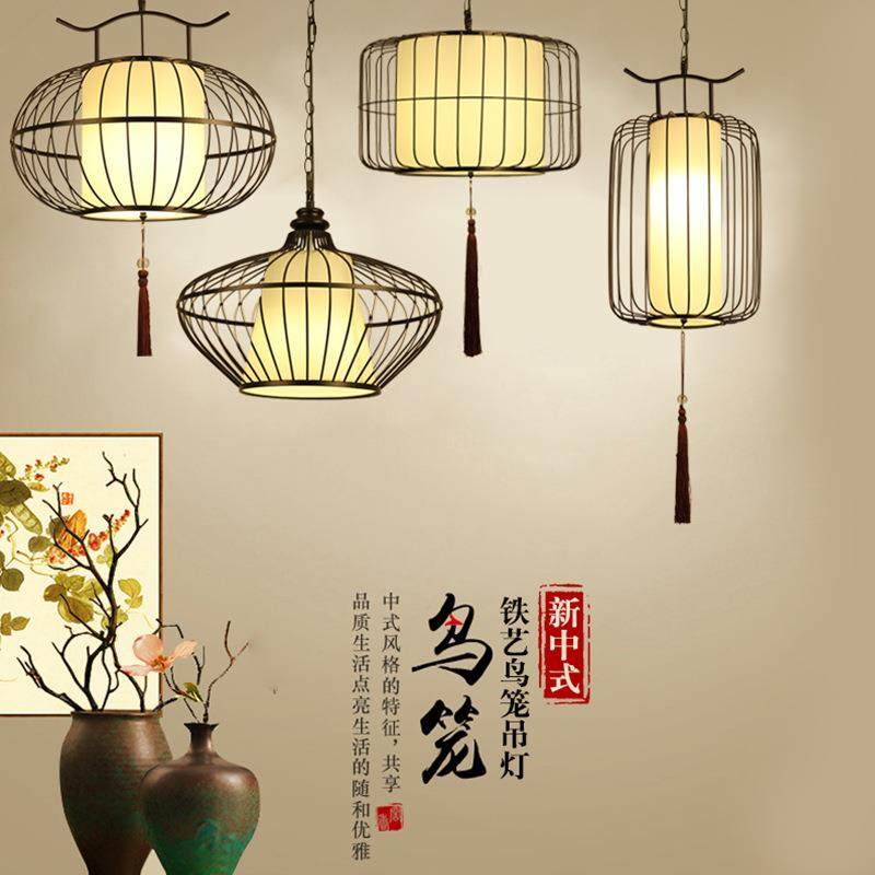 新中式铁艺鸟笼吊灯禅意创意吧台茶楼火锅店餐厅灯酒店饭店灯具,家装灯饰光源,智能吊灯,淘宝优惠券,粉丝福利购,淘宝优惠卷