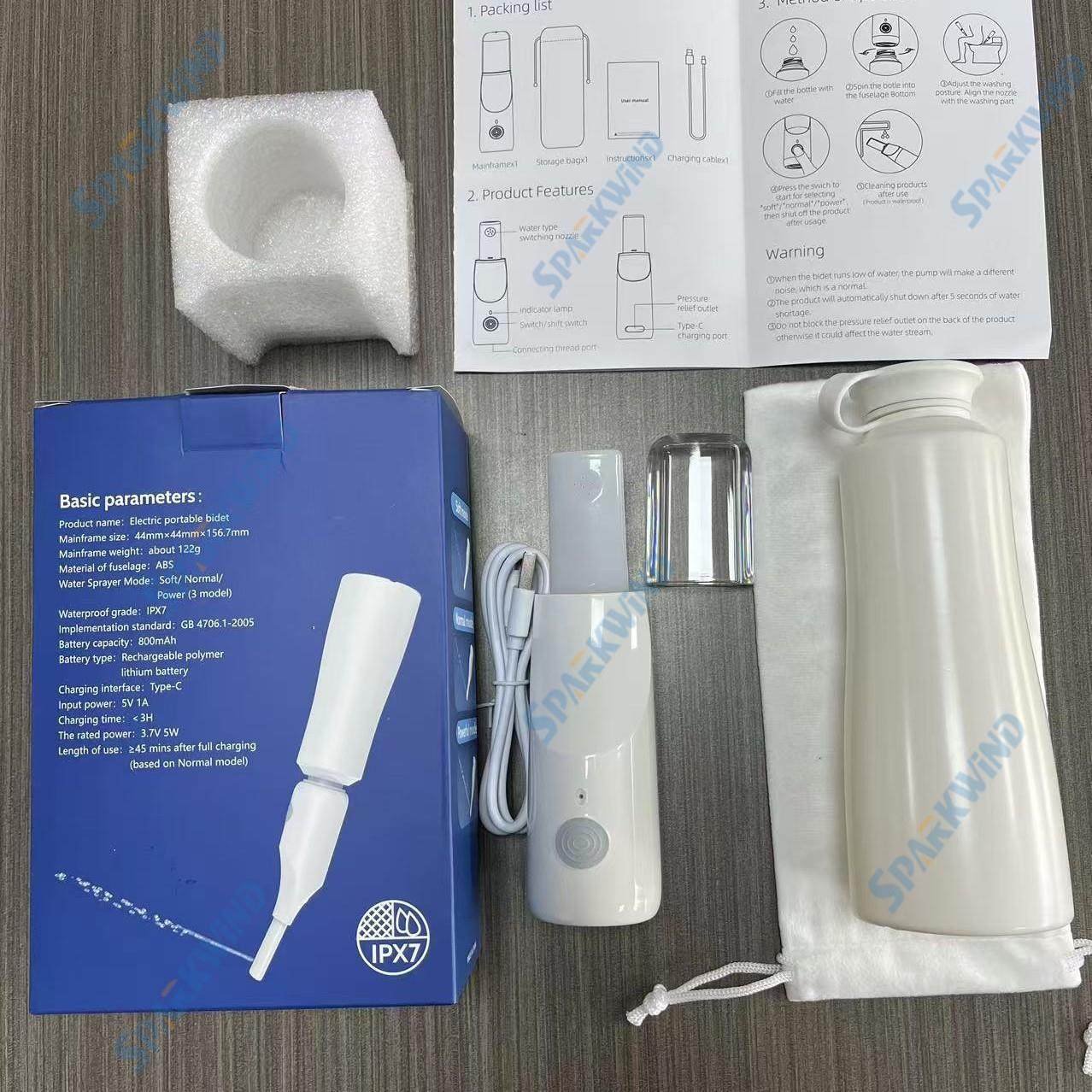 手持便携式私处妇洗器肛门洁身器便后术后清洗器电动冲洗器350ML