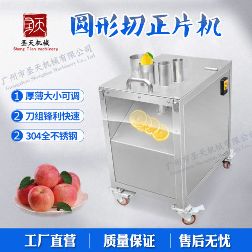 圆形切正片机水果蔬菜切片机商用自动切土豆片薄片切柠檬香蕉加工
