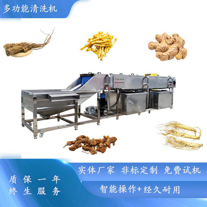 土豆生姜喷淋式清洗设备不锈钢压姜芽清洗机泥姜去泥沙洗姜机