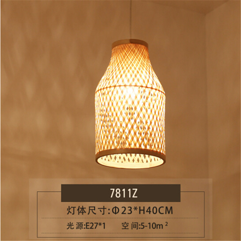 邯郸广平县馆陶县工程景区新中式火锅店竹艺灯田园客厅饭店阳台灯