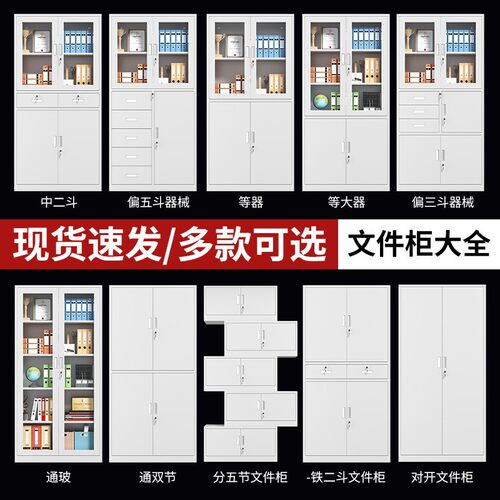 加厚办公室文件柜政企单位商业办公档案柜带锁多层财务铁皮柜