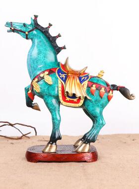 杨铜记 铜马烧色铜马 马摆件彩铜马客厅办公室工艺品摆件
