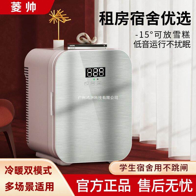菱帅车载迷你小冰箱迷你宿舍出租房小型母乳单人用冷藏箱车家两用
