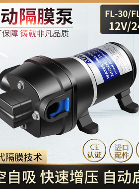 FL-30/31全自动房车水泵12v直流自吸隔膜泵24v船用抽排小型供水泵