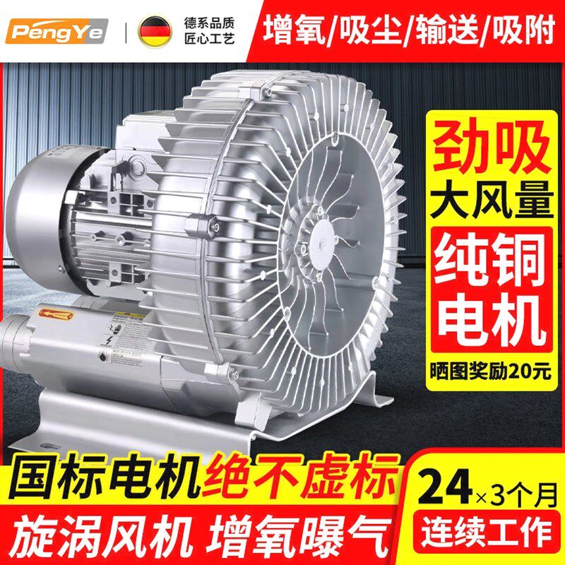 德国进口新款XGB强力高压旋涡通风机除尘鱼塘增氧机增氧泵工业真 - 实物图