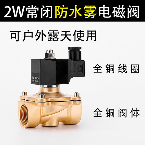防水不发热电磁阀电磁开关阀AC220VDC24V4分6分1寸1.2寸1.5寸2寸