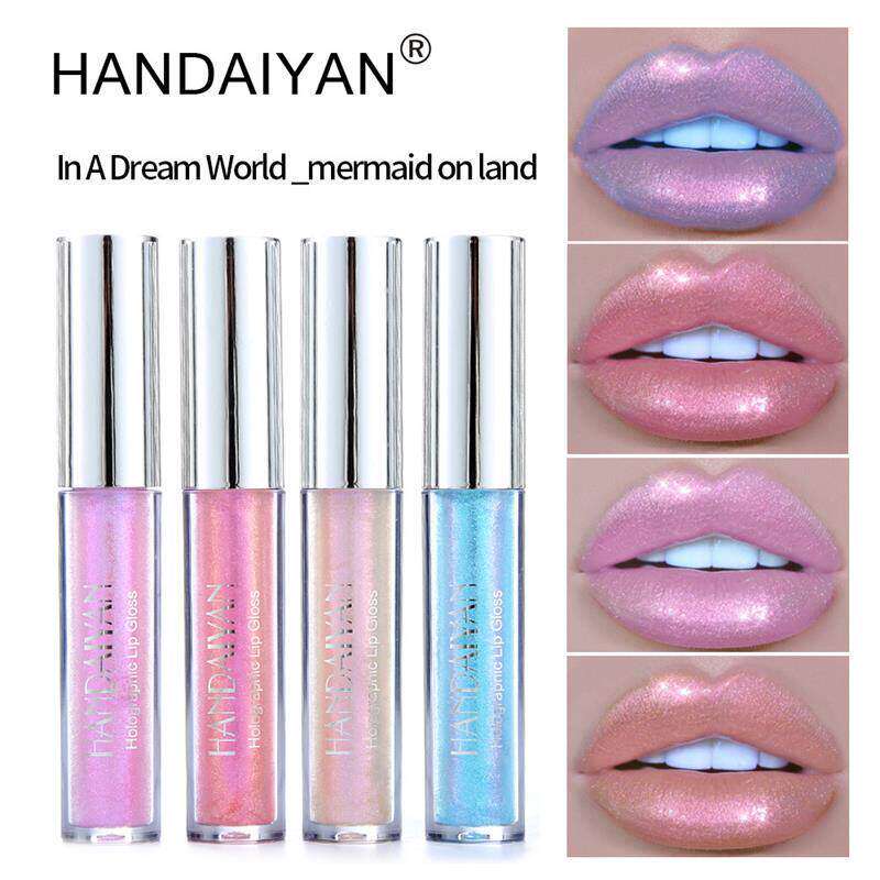 跨境 Pearlescent Mermaid Lip Gloss人鱼姬珠光唇彩保湿偏光唇釉