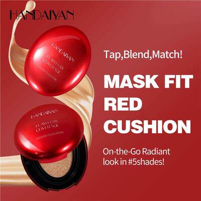 5 Colors Oval Air Cushion Foundation 5色椭圆遮瑕气垫粉底液