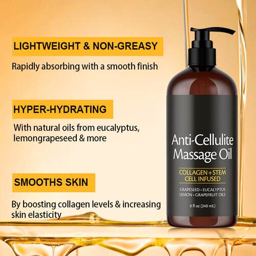 Body massage oil, moisturizes skin, mild and non-irritating