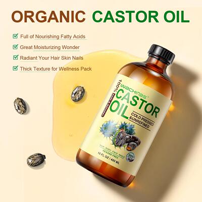 Organic Castor Oil for Body Massage & Hair Care 天然纯蓖麻油